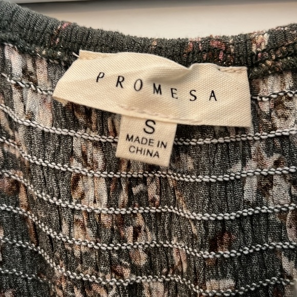 Three Bird Nest Happy Feelings Floral Long Sleeve Maxi Dress - Olive, Small - Picture 5 of 6